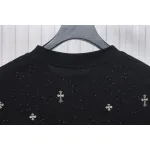 Chrome Hearts 2024ss new metal cross star diamond couple casual short-sleeved T-shirt black