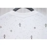 Chrome Hearts 2024ss new metal cross star diamond couple casual short-sleeved T-shirt White