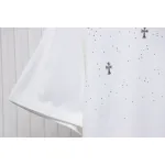 Chrome Hearts 2024ss new metal cross star diamond couple casual short-sleeved T-shirt White