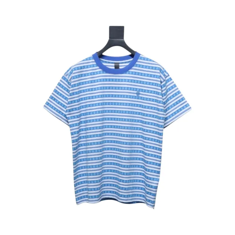 Chrome Hearts 24ss full print cross-dyed short sleeve blue