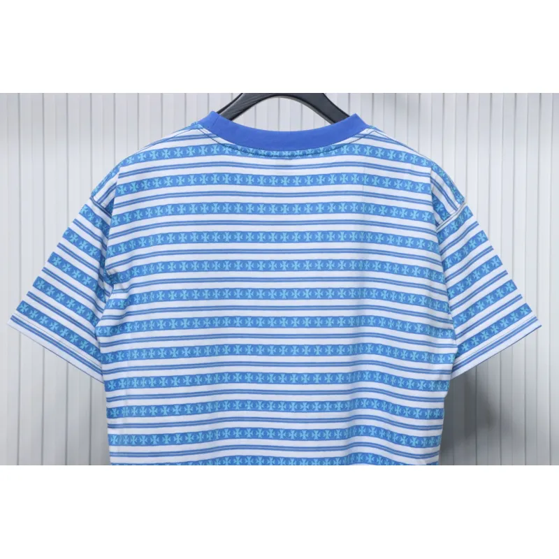 Chrome Hearts 24ss full print cross-dyed short sleeve blue