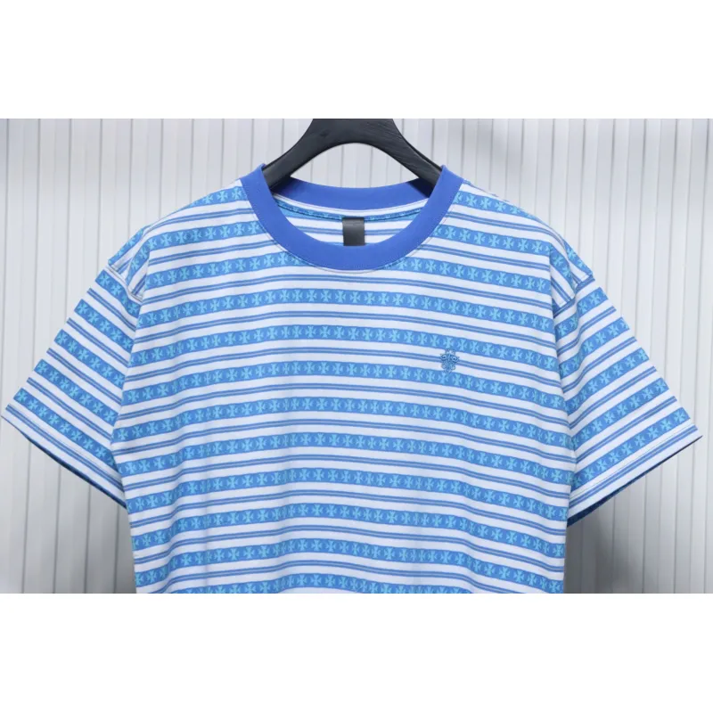 Chrome Hearts 24ss full print cross-dyed short sleeve blue