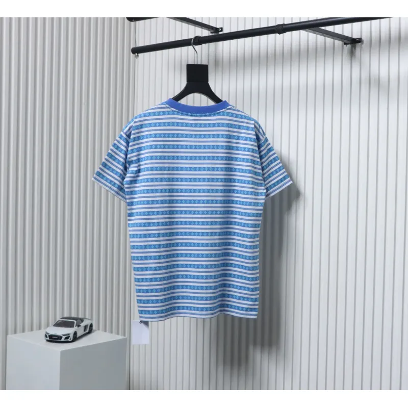 Chrome Hearts 24ss full print cross-dyed short sleeve blue