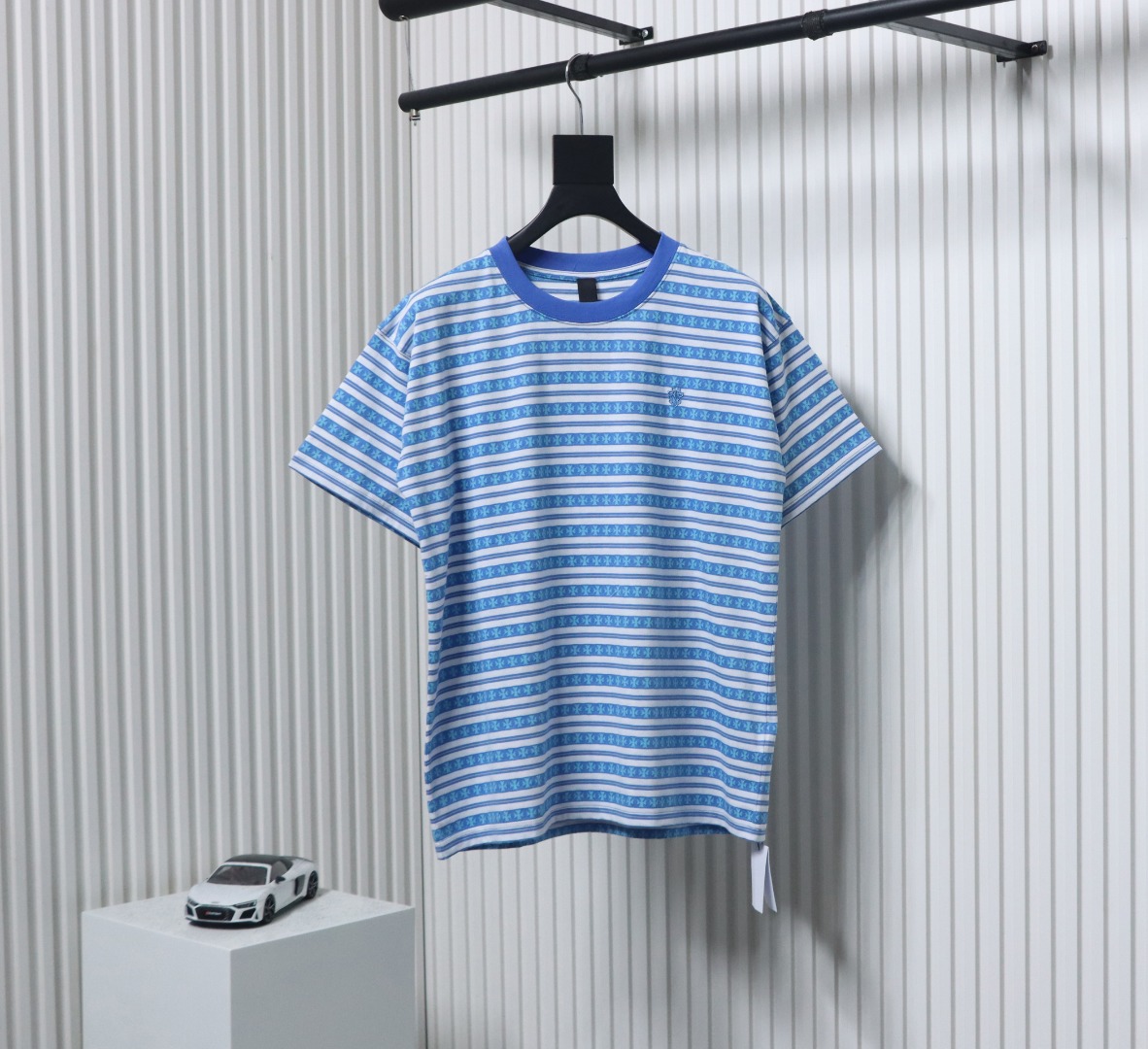 Chrome Hearts 24ss full print cross-dyed short sleeve blue