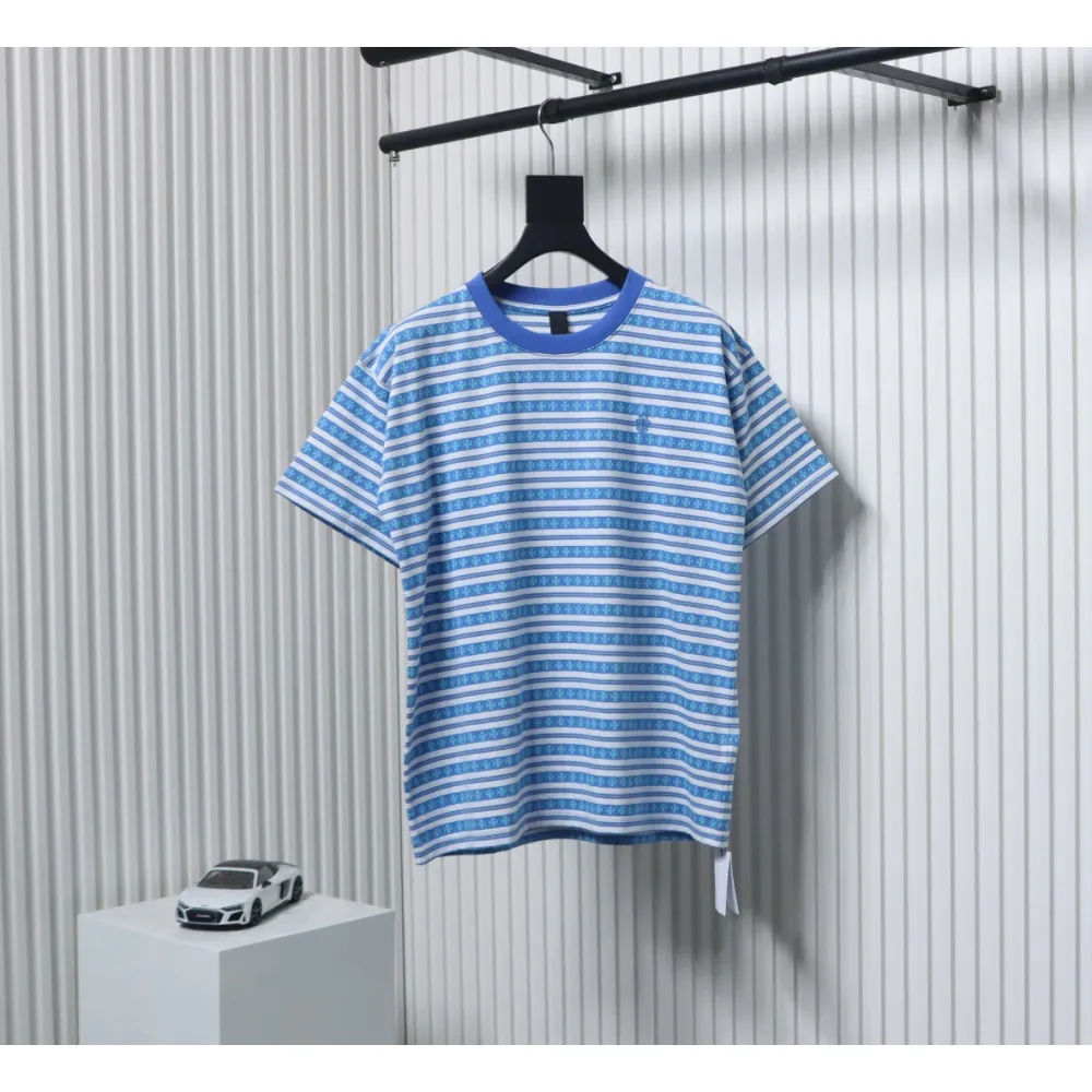 Chrome Hearts 24ss full print cross-dyed short sleeve blue