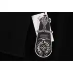 Chrome Hearts Back Pocket Leather Label Silver Shorts Black