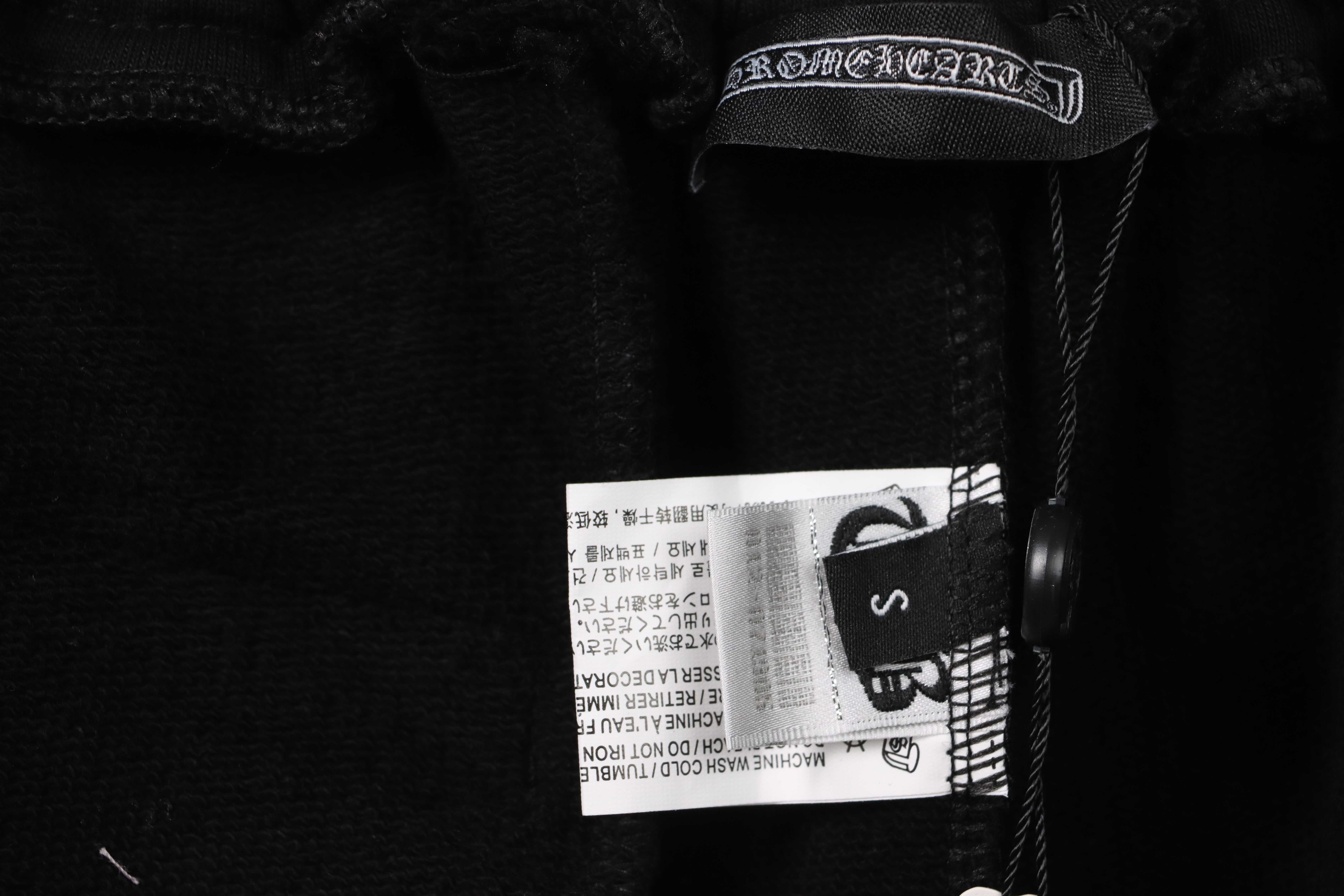 Chrome Hearts Back Pocket Leather Label Silver Shorts Black