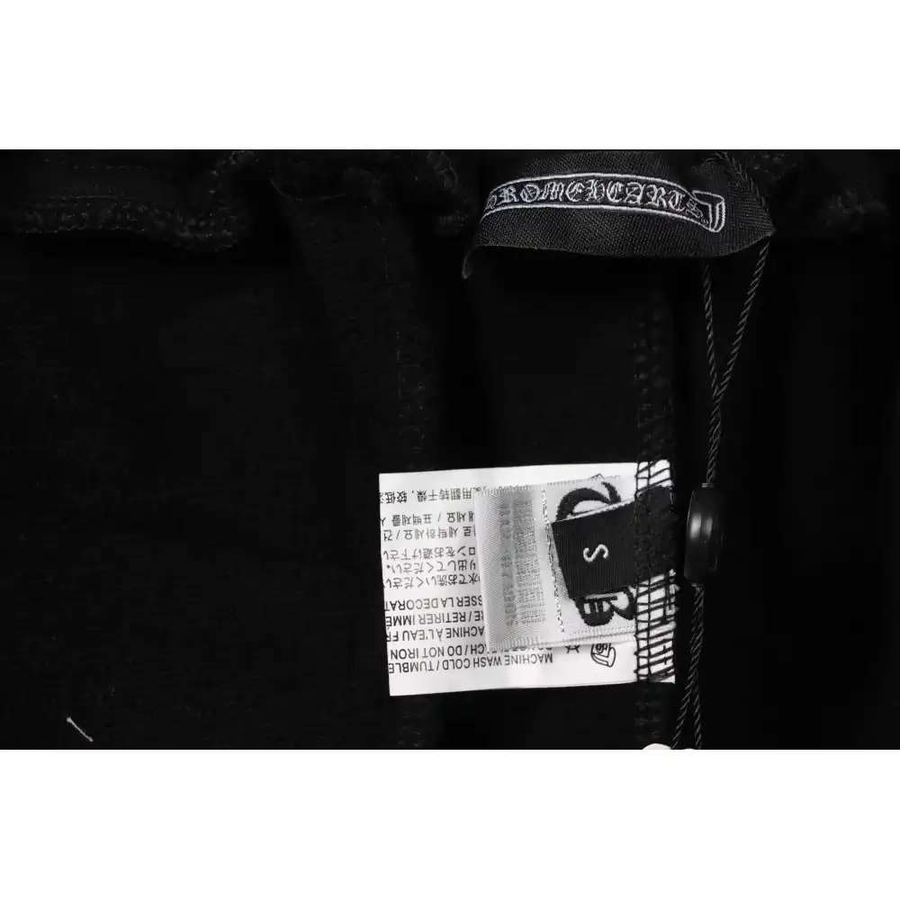 Chrome Hearts Back Pocket Leather Label Silver Shorts Black