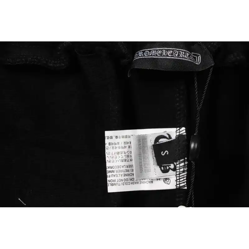 Chrome Hearts Back Pocket Leather Label Silver Shorts Black