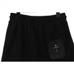 Chrome Hearts Back Pocket Leather Label Silver Shorts Black