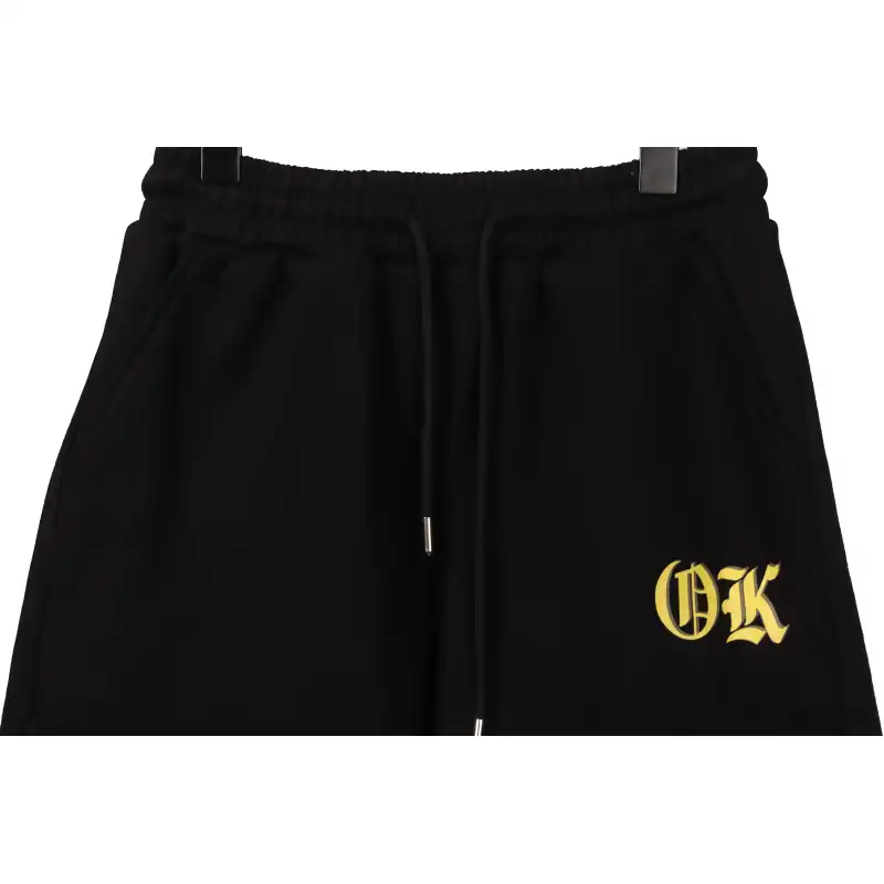 Chrome Hearts Back Pocket Leather Label Silver Shorts Black