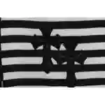 Chrome Hearts black and white striped cross shorts