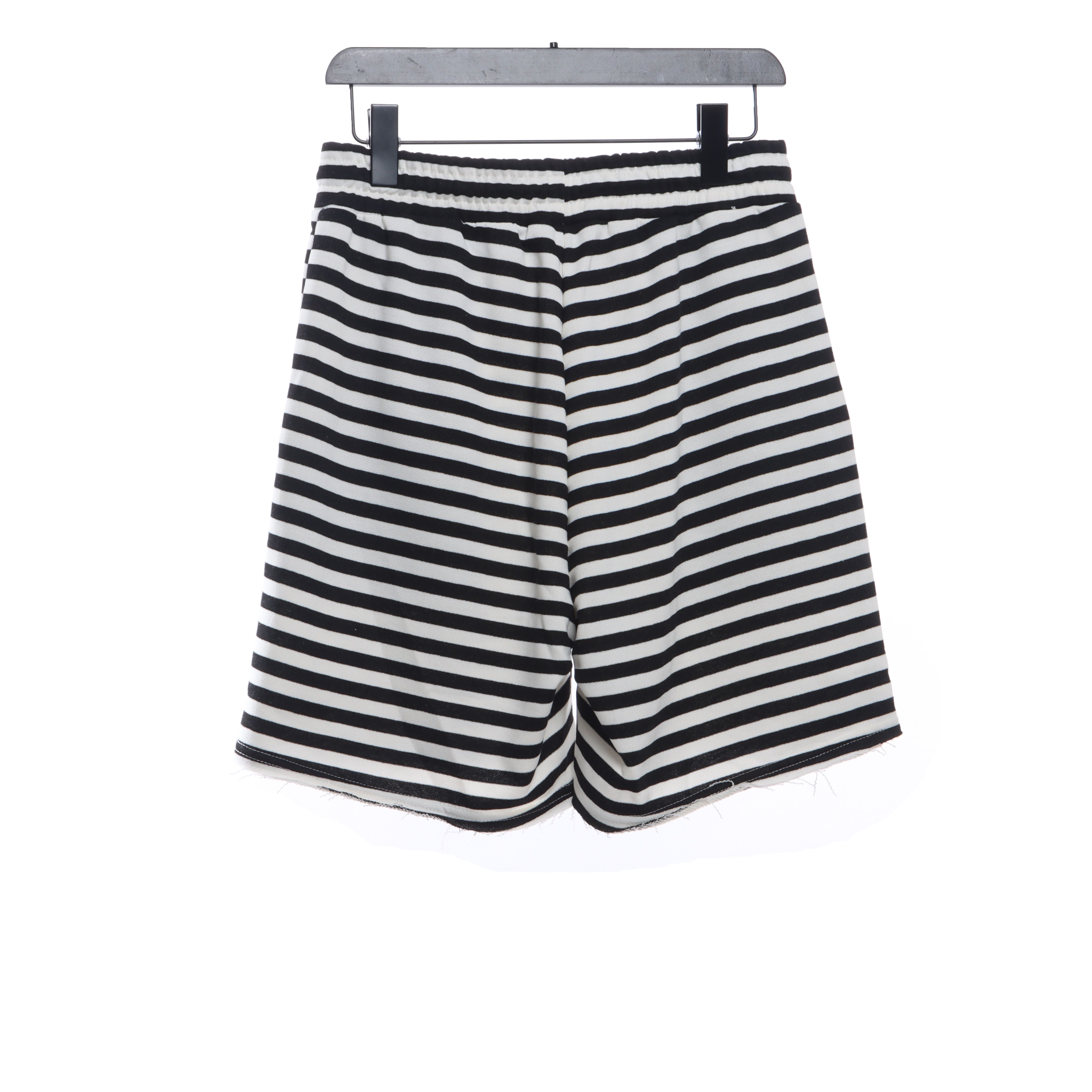 Chrome Hearts black and white striped cross shorts