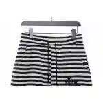 Chrome Hearts black and white striped cross shorts