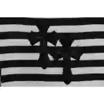 Chrome Hearts black and white striped cross shorts