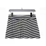 Chrome Hearts black and white striped cross shorts