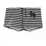 Chrome Hearts black and white striped cross shorts