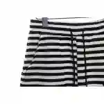 Chrome Hearts black and white striped cross shorts