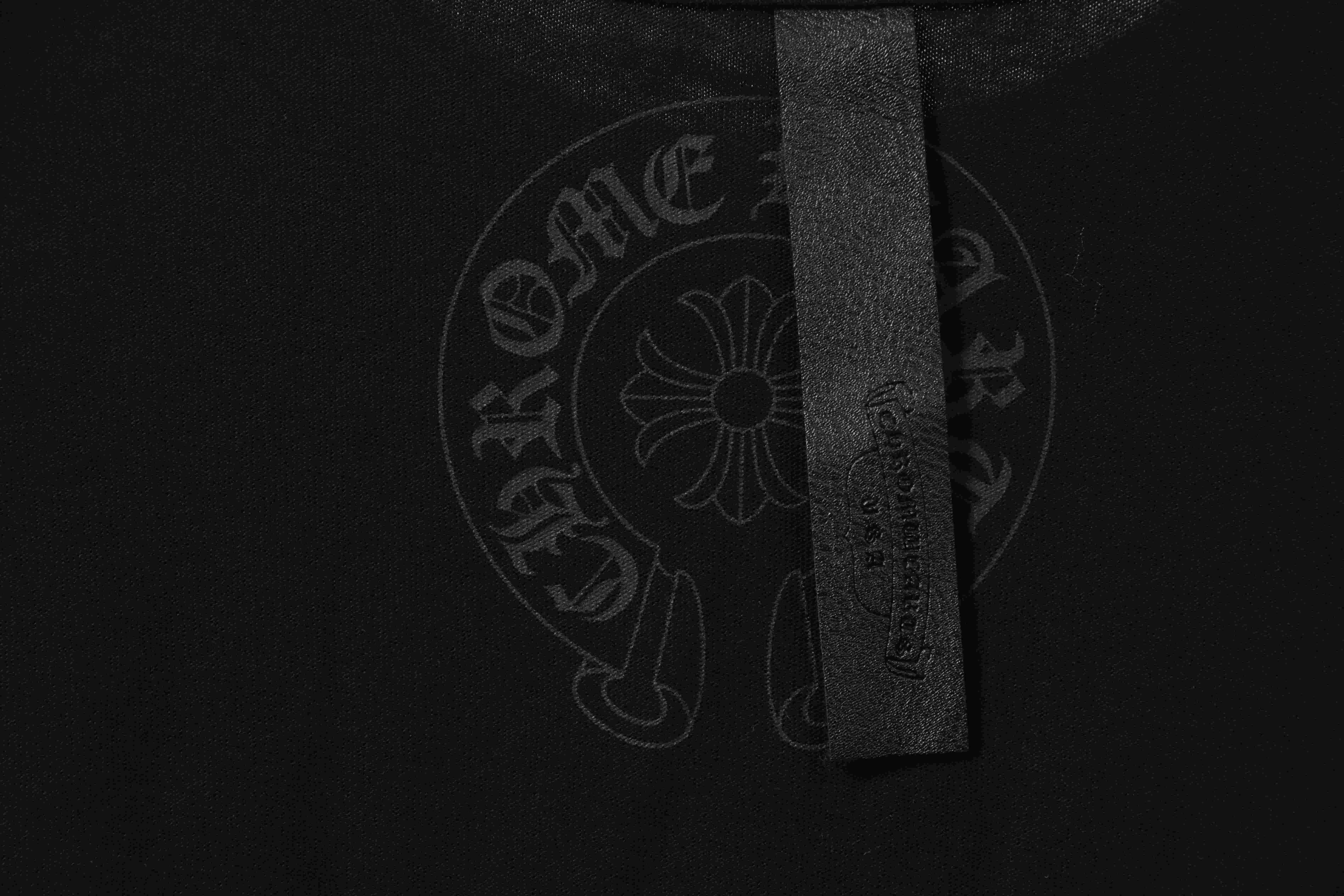Chrome Hearts Blue Pocket Sanskrit Printed Short Sleeve Black