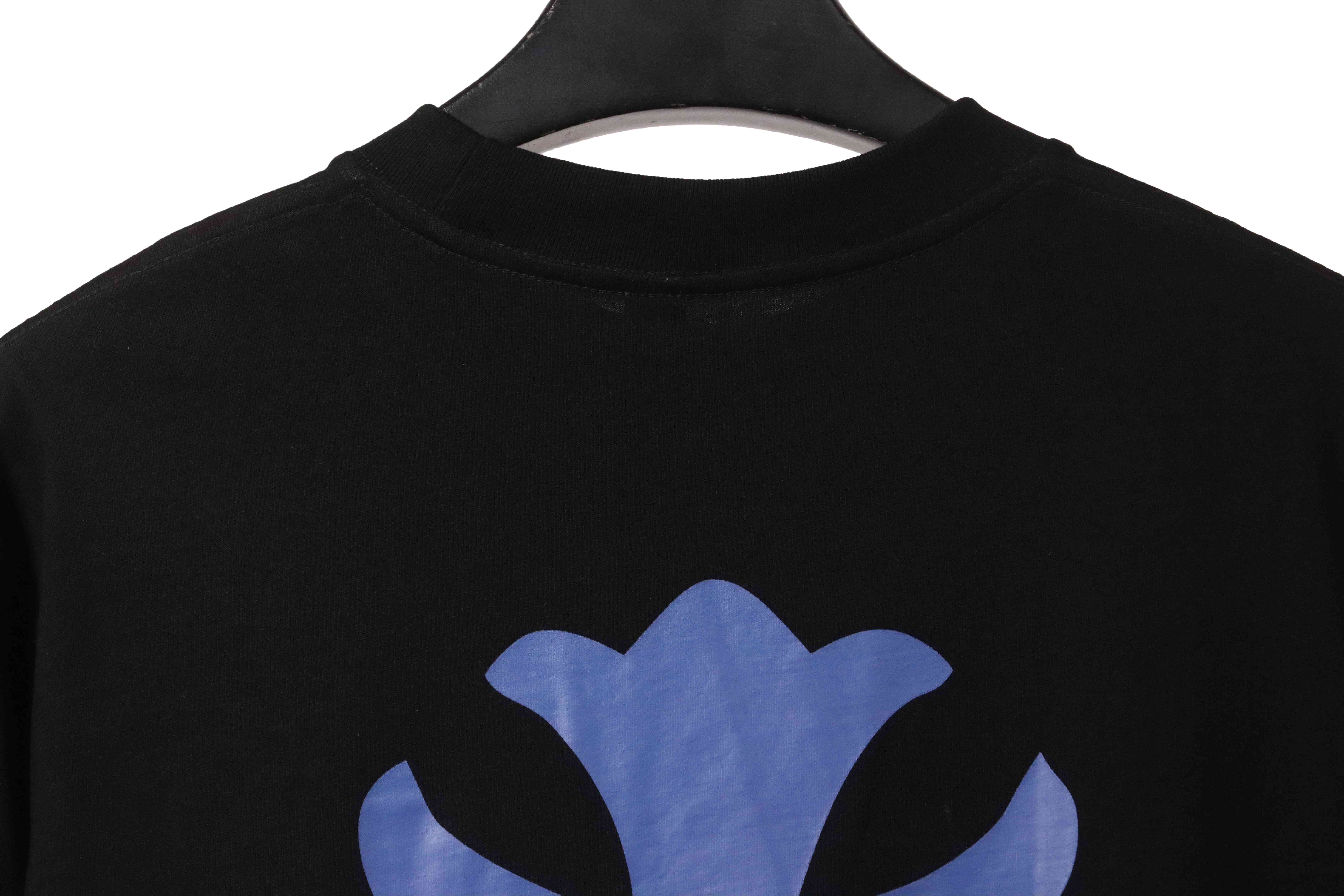 Chrome Hearts Blue Pocket Sanskrit Printed Short Sleeve Black