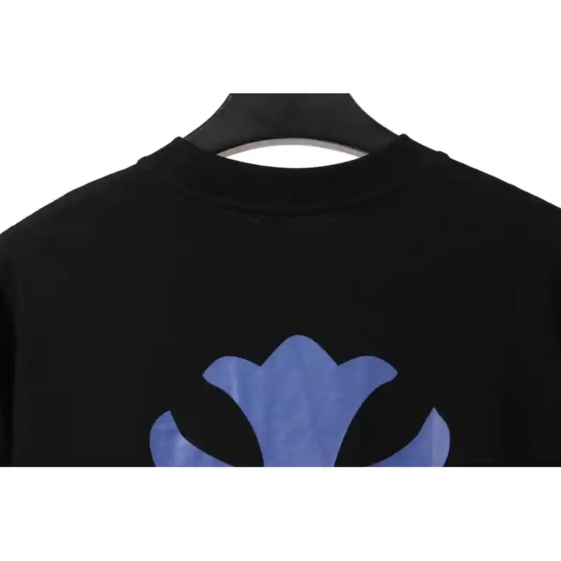 Chrome Hearts Blue Pocket Sanskrit Printed Short Sleeve Black