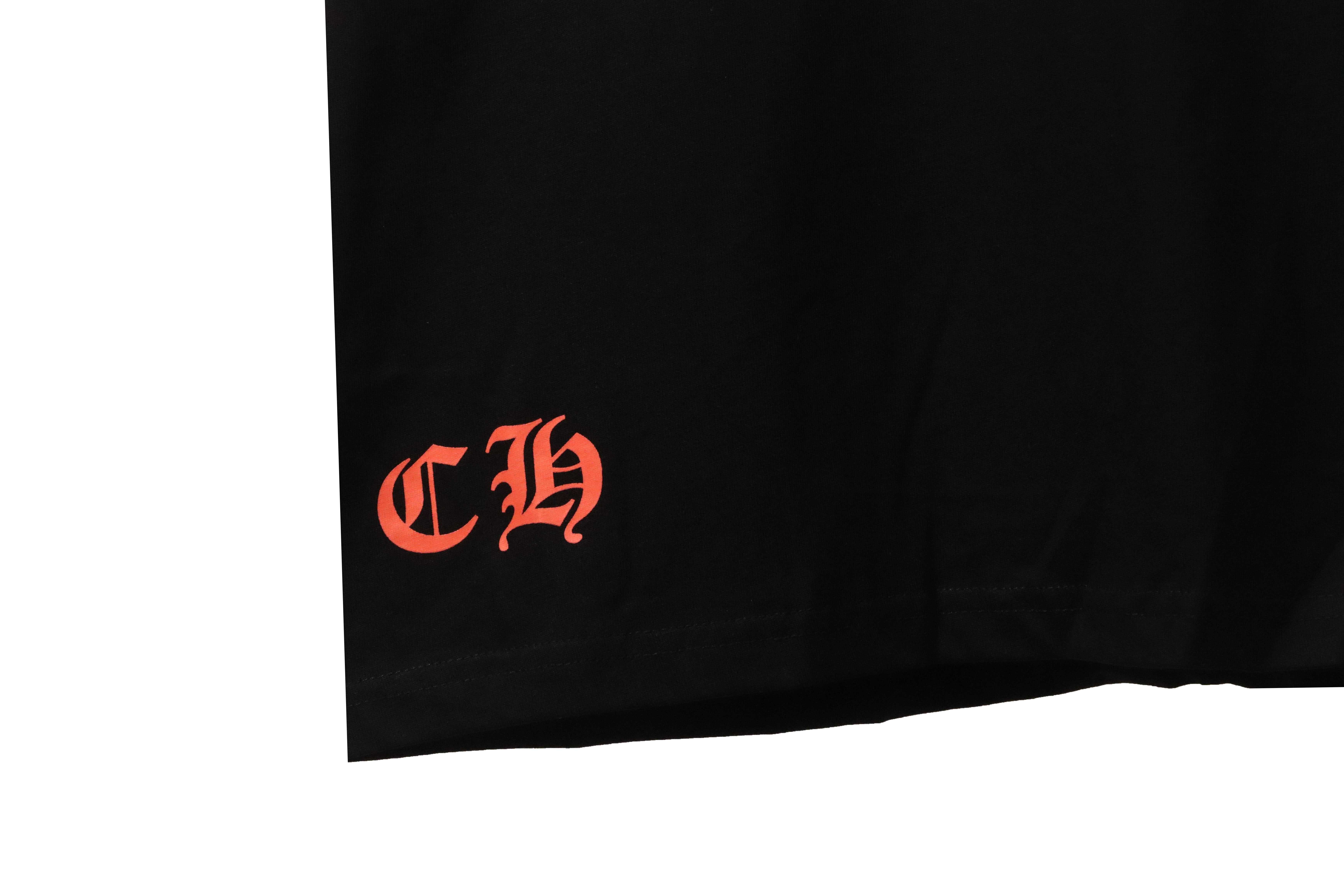 Chrome Hearts Blue Pocket Sanskrit Printed Short Sleeve Black