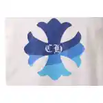 Chrome Hearts Blue Pocket Sanskrit Printed Short Sleeve White
