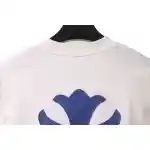 Chrome Hearts Blue Pocket Sanskrit Printed Short Sleeve White