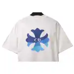Chrome Hearts Blue Pocket Sanskrit Printed Short Sleeve White