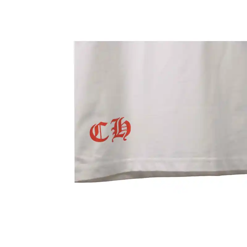 Chrome Hearts Blue Pocket Sanskrit Printed Short Sleeve White