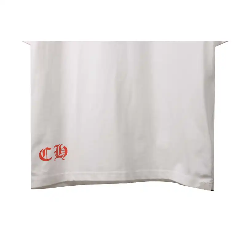 Chrome Hearts Blue Pocket Sanskrit Printed Short Sleeve White