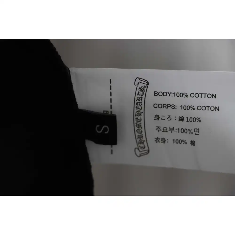 Chrome Hearts CH Sanskrit Cross Round Short Sleeve T-shirt Black
