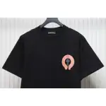 Chrome Hearts CH Sanskrit Cross Round Short Sleeve T-shirt Black