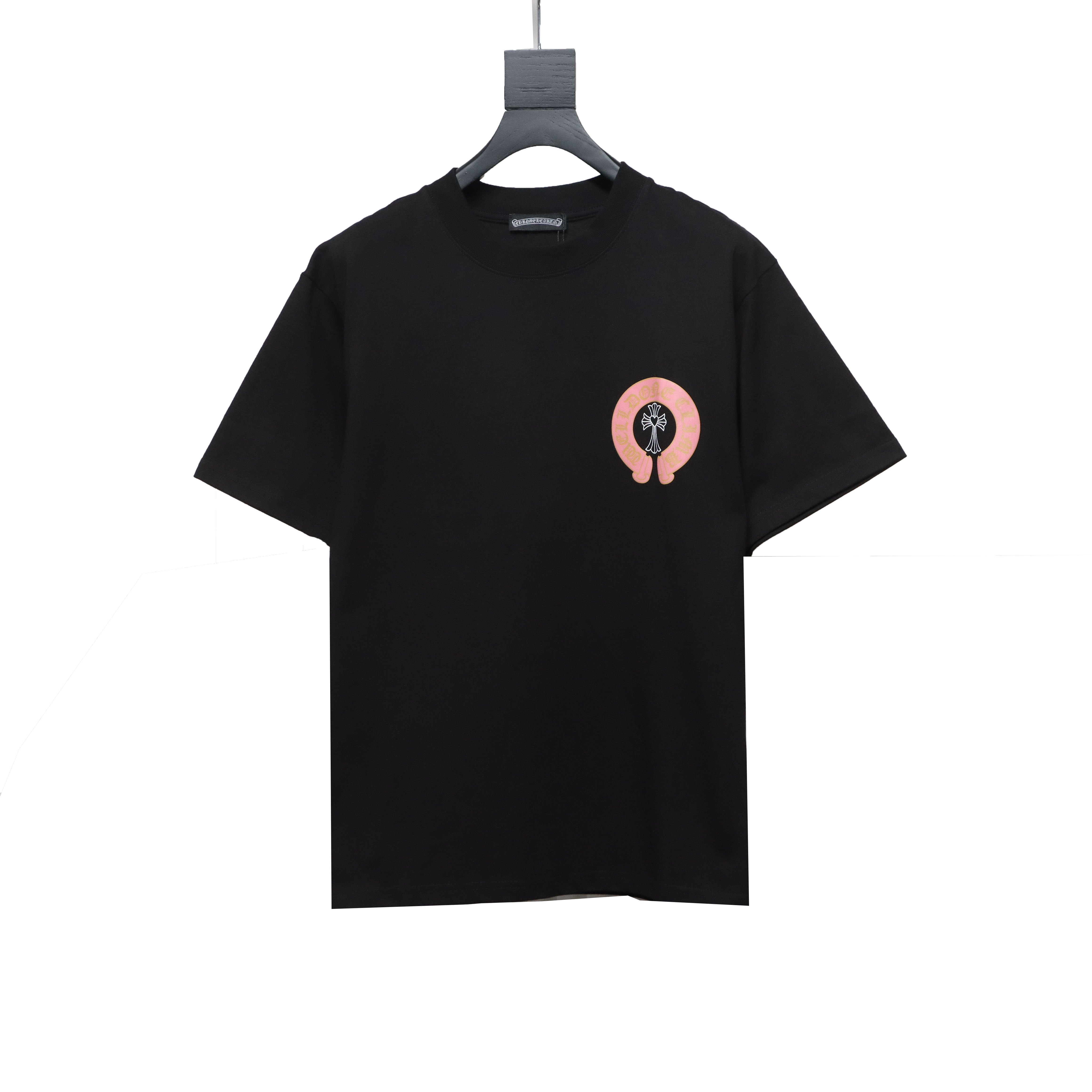 Chrome Hearts CH Sanskrit Cross Round Short Sleeve T-shirt Black