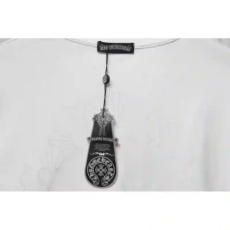 Chrome Hearts CH Sanskrit Cross Round Short Sleeve T-shirt White