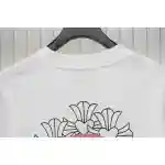Chrome Hearts CH Sanskrit Cross Round Short Sleeve T-shirt White