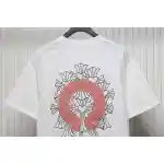 Chrome Hearts CH Sanskrit Cross Round Short Sleeve T-shirt White