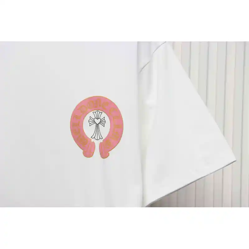 Chrome Hearts CH Sanskrit Cross Round Short Sleeve T-shirt White