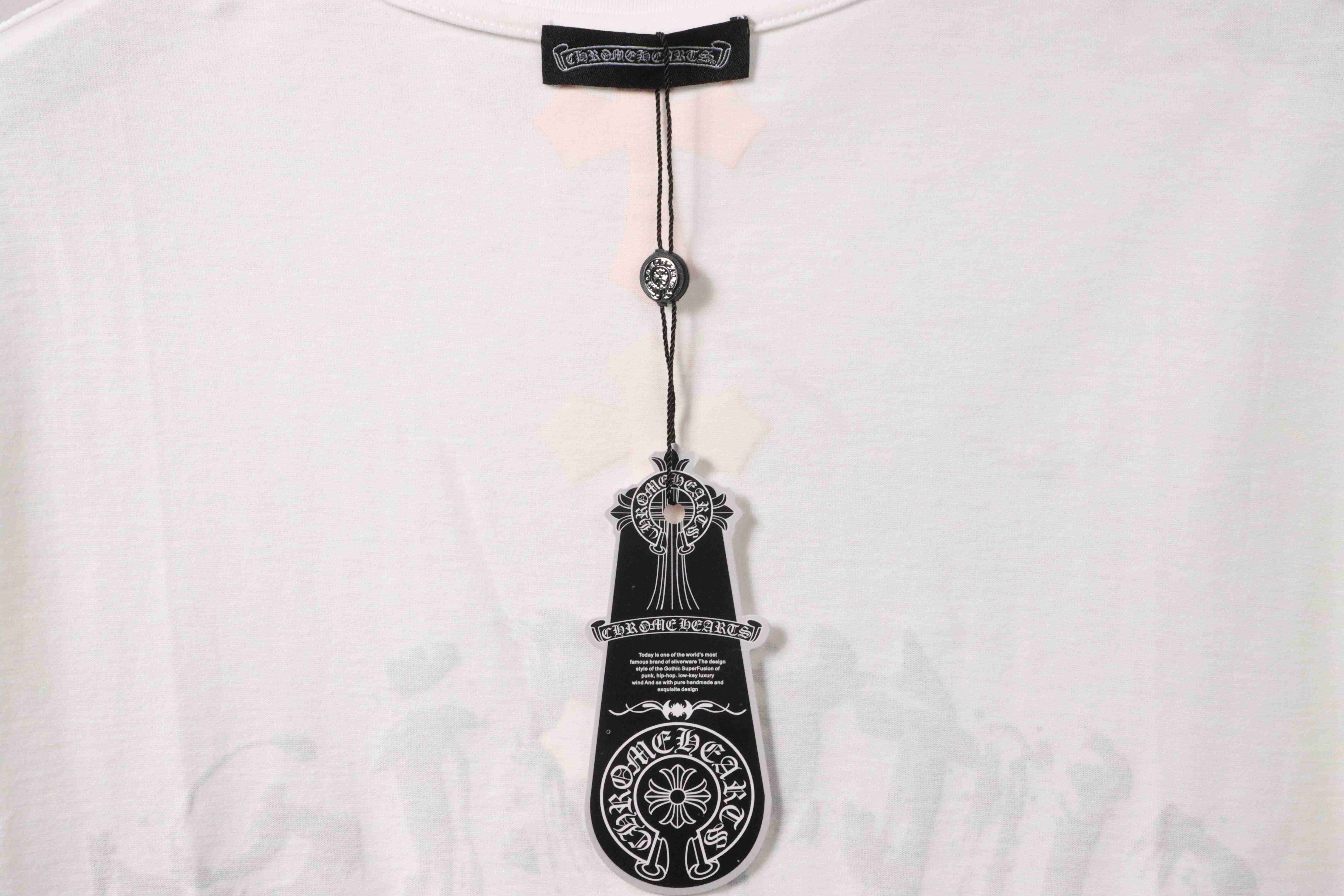 Chrome Hearts Chest Graffiti Signature Short Sleeve White