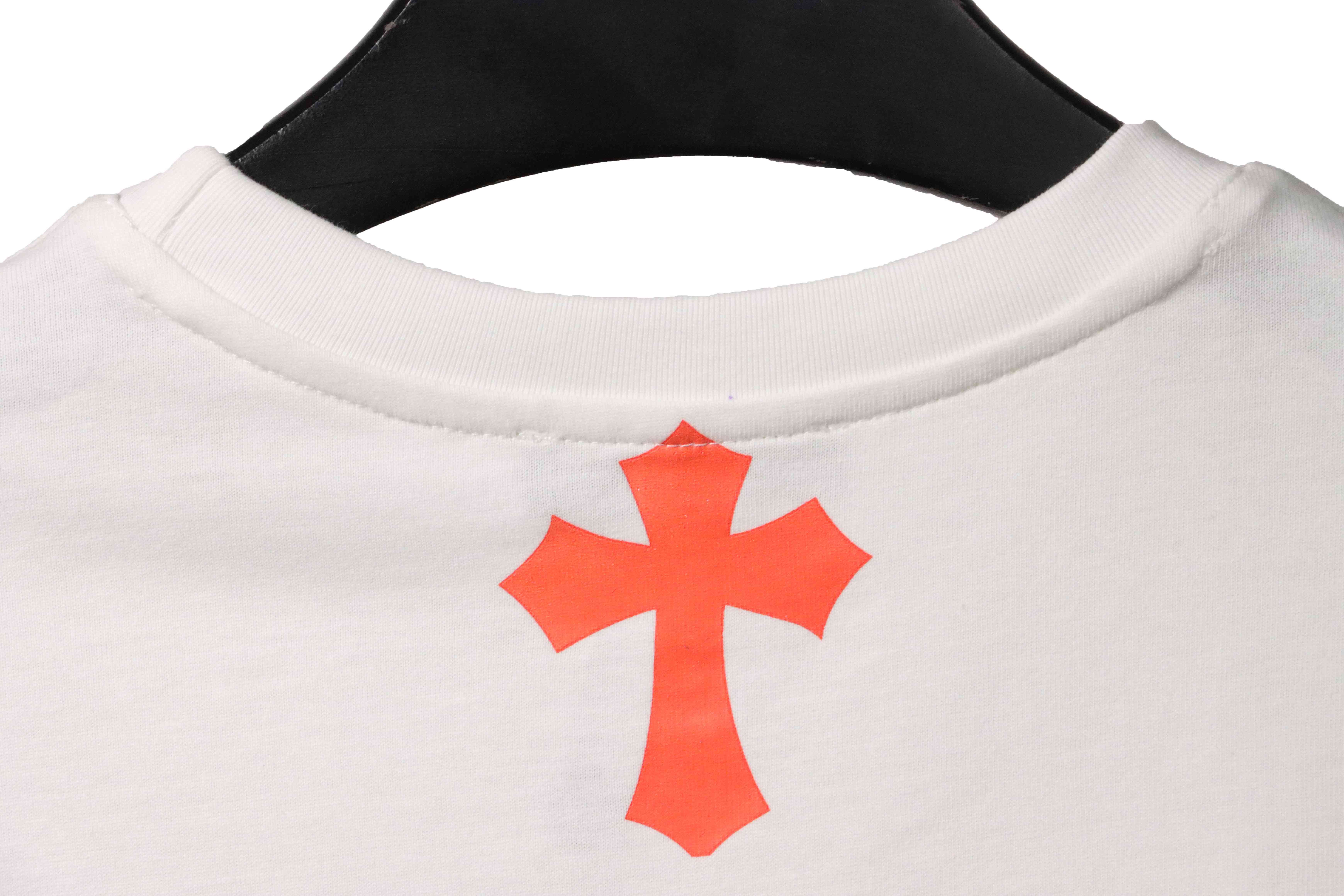 Chrome Hearts Chest Graffiti Signature Short Sleeve White