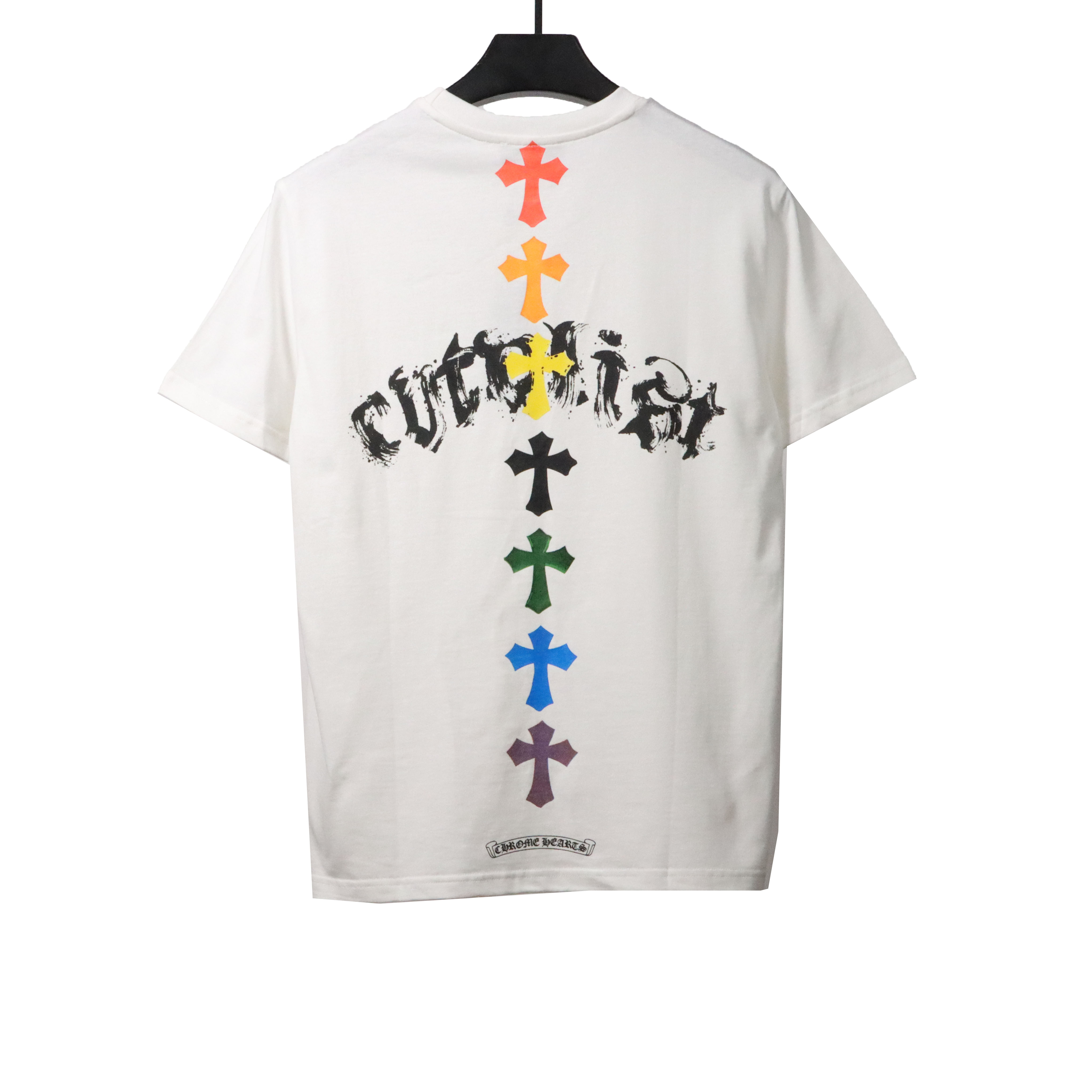 Chrome Hearts Chest Graffiti Signature Short Sleeve White