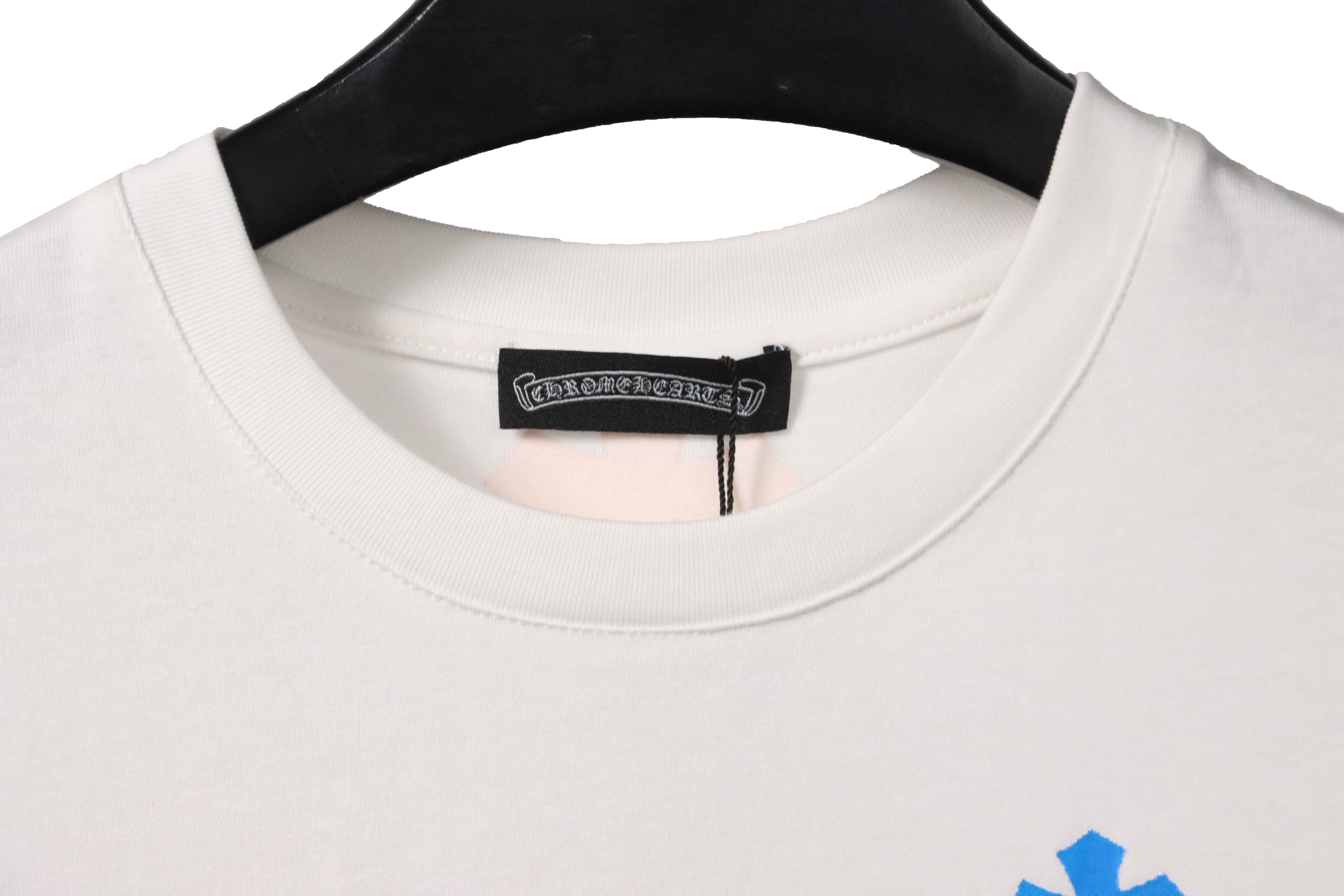 Chrome Hearts Chest Graffiti Signature Short Sleeve White