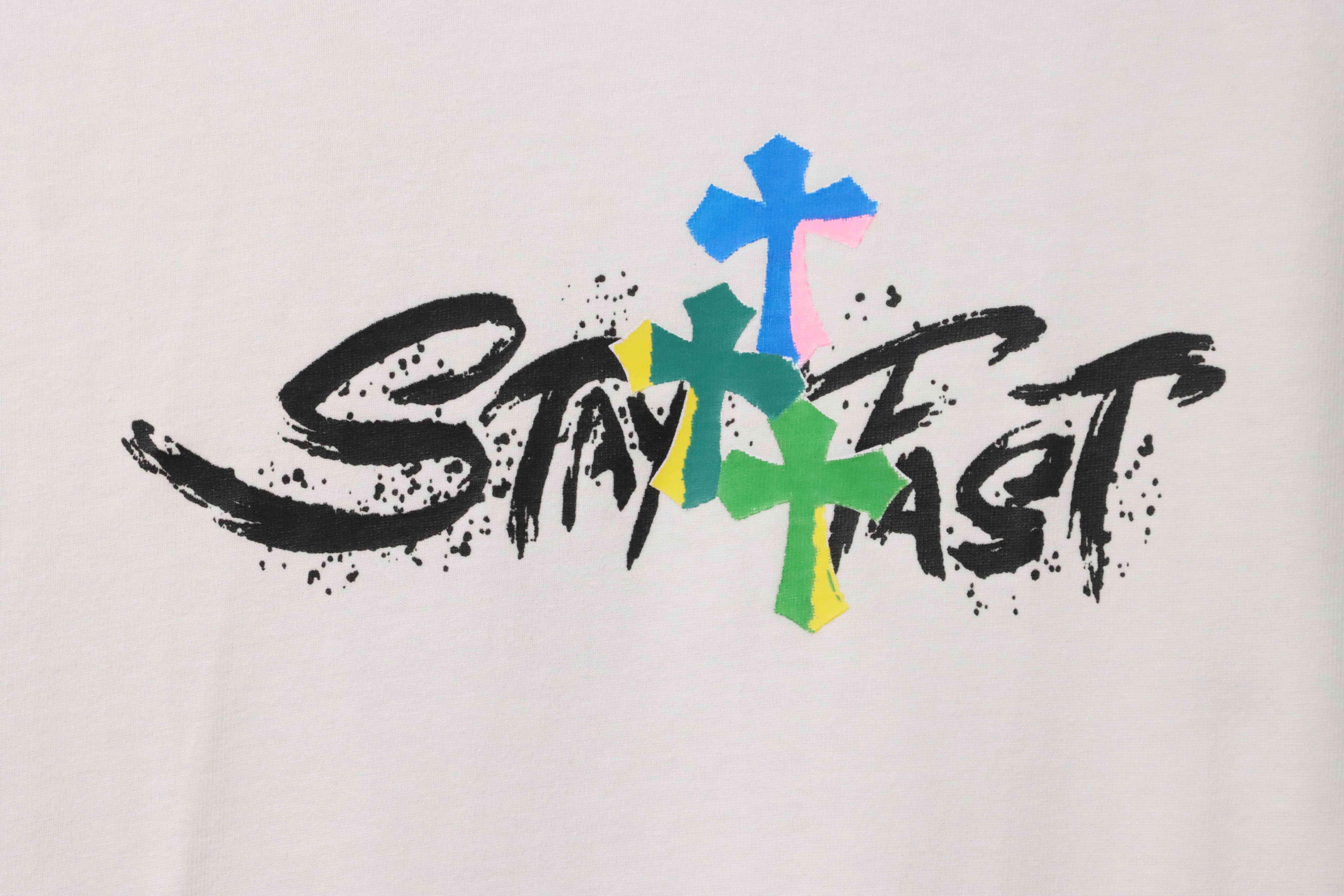 Chrome Hearts Chest Graffiti Signature Short Sleeve White