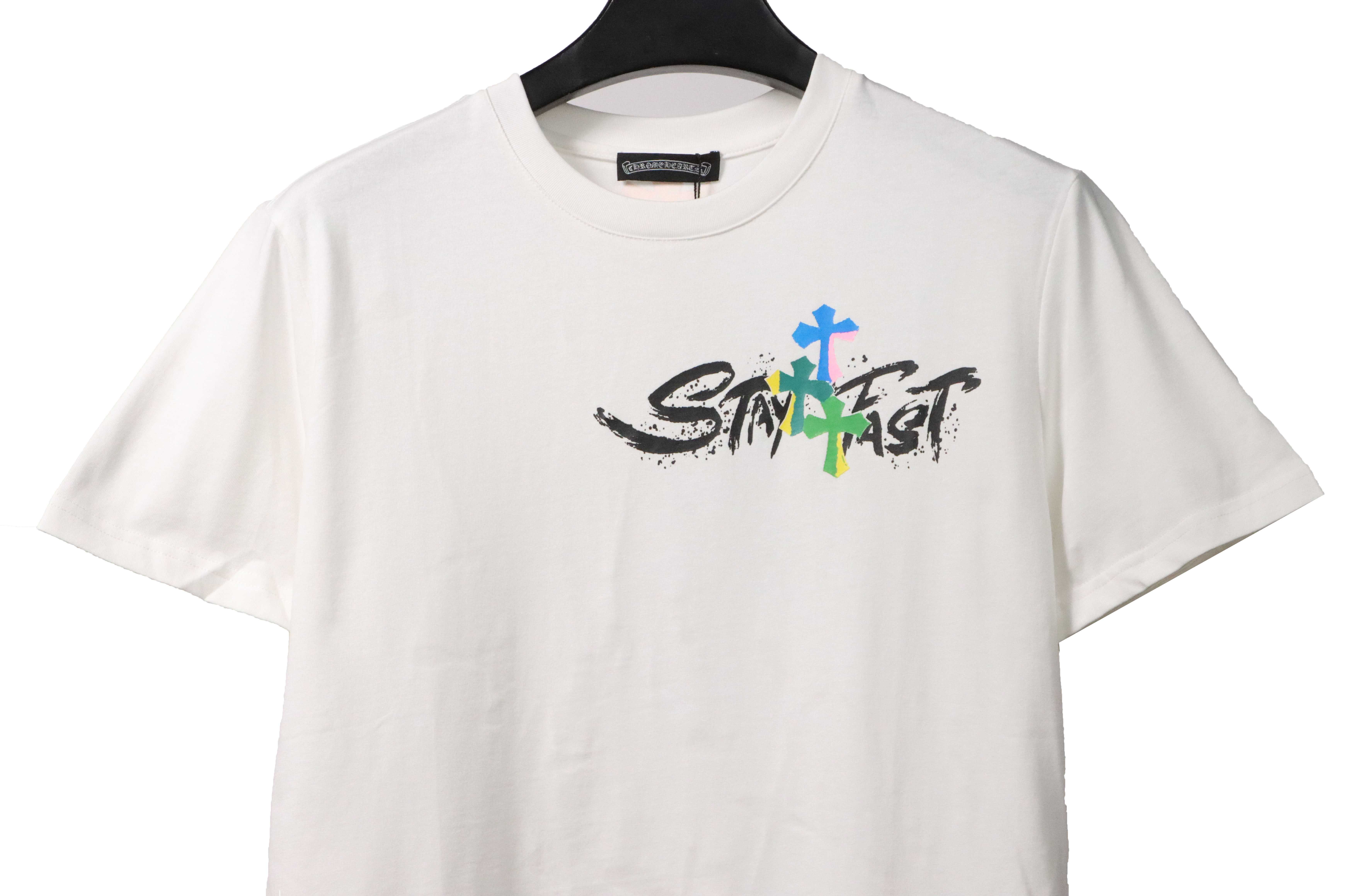 Chrome Hearts Chest Graffiti Signature Short Sleeve White