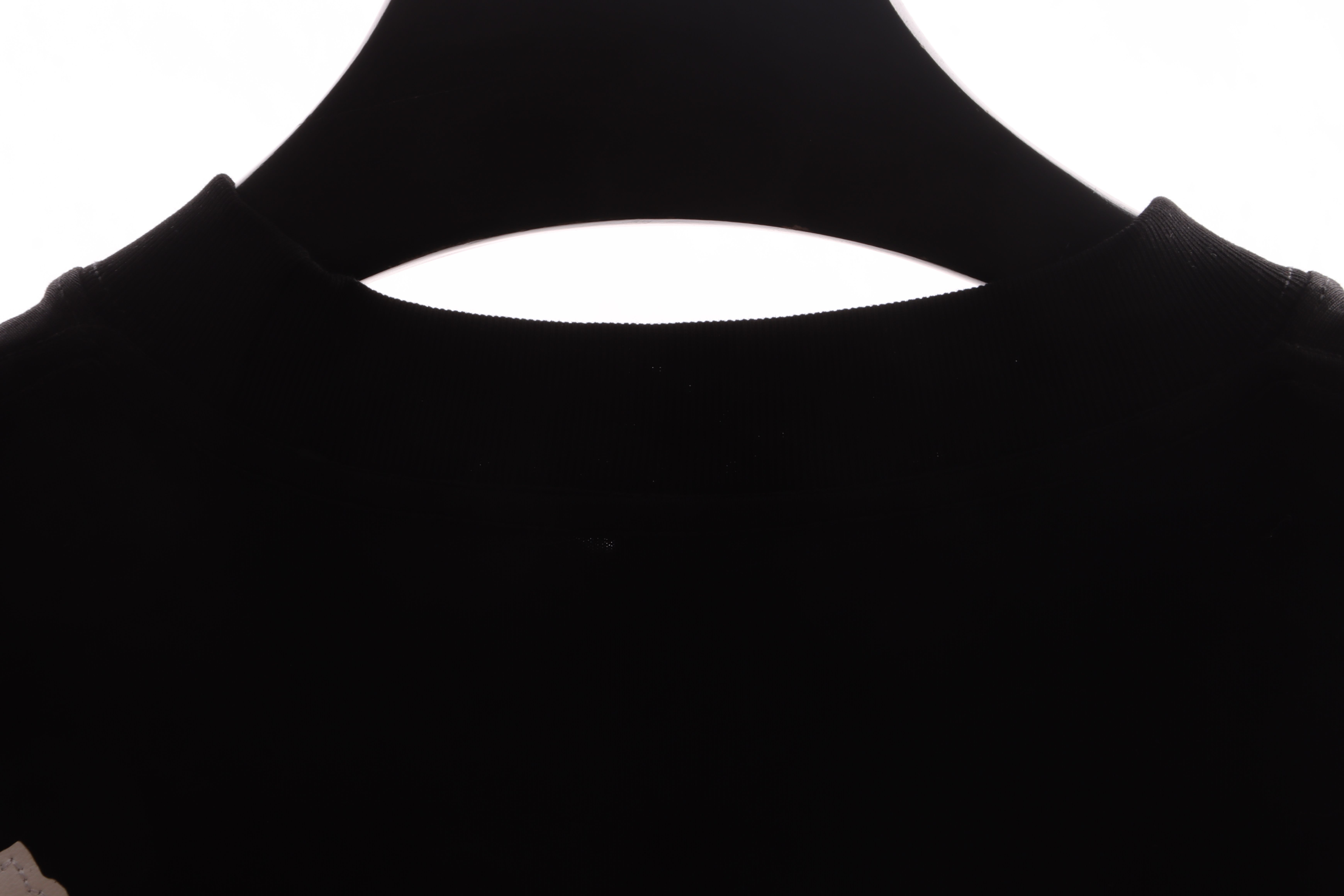 Chrome Hearts chest leather label cross silver short sleeve black