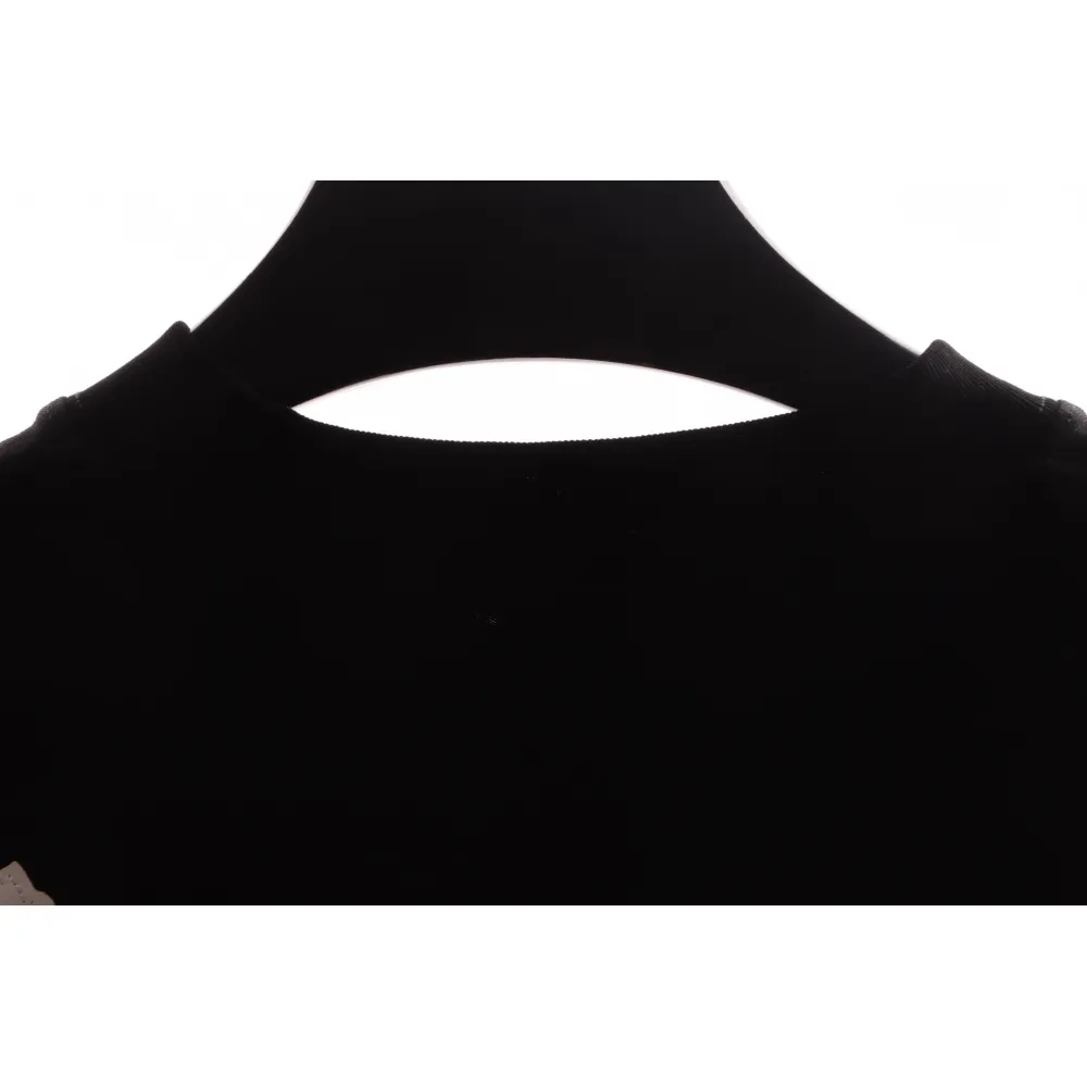 Chrome Hearts chest leather label cross silver short sleeve black