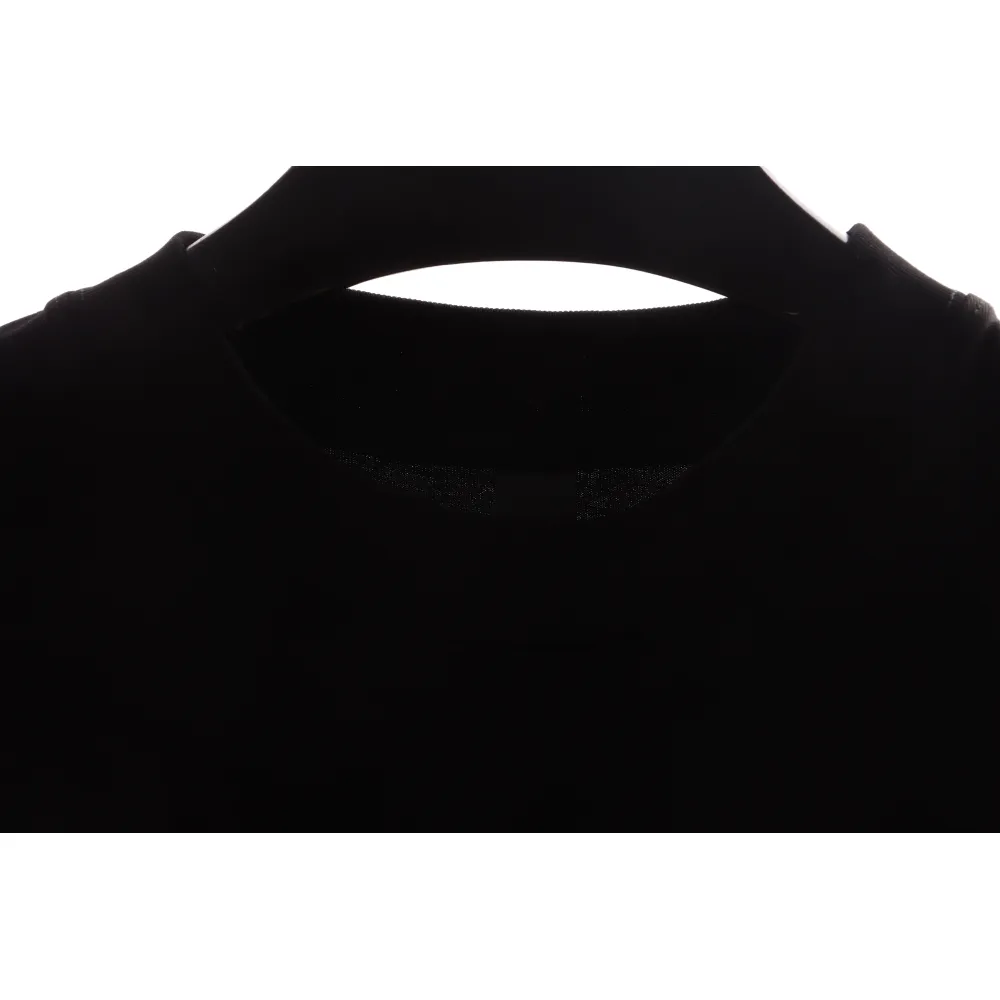 Chrome Hearts chest leather label cross silver short sleeve black