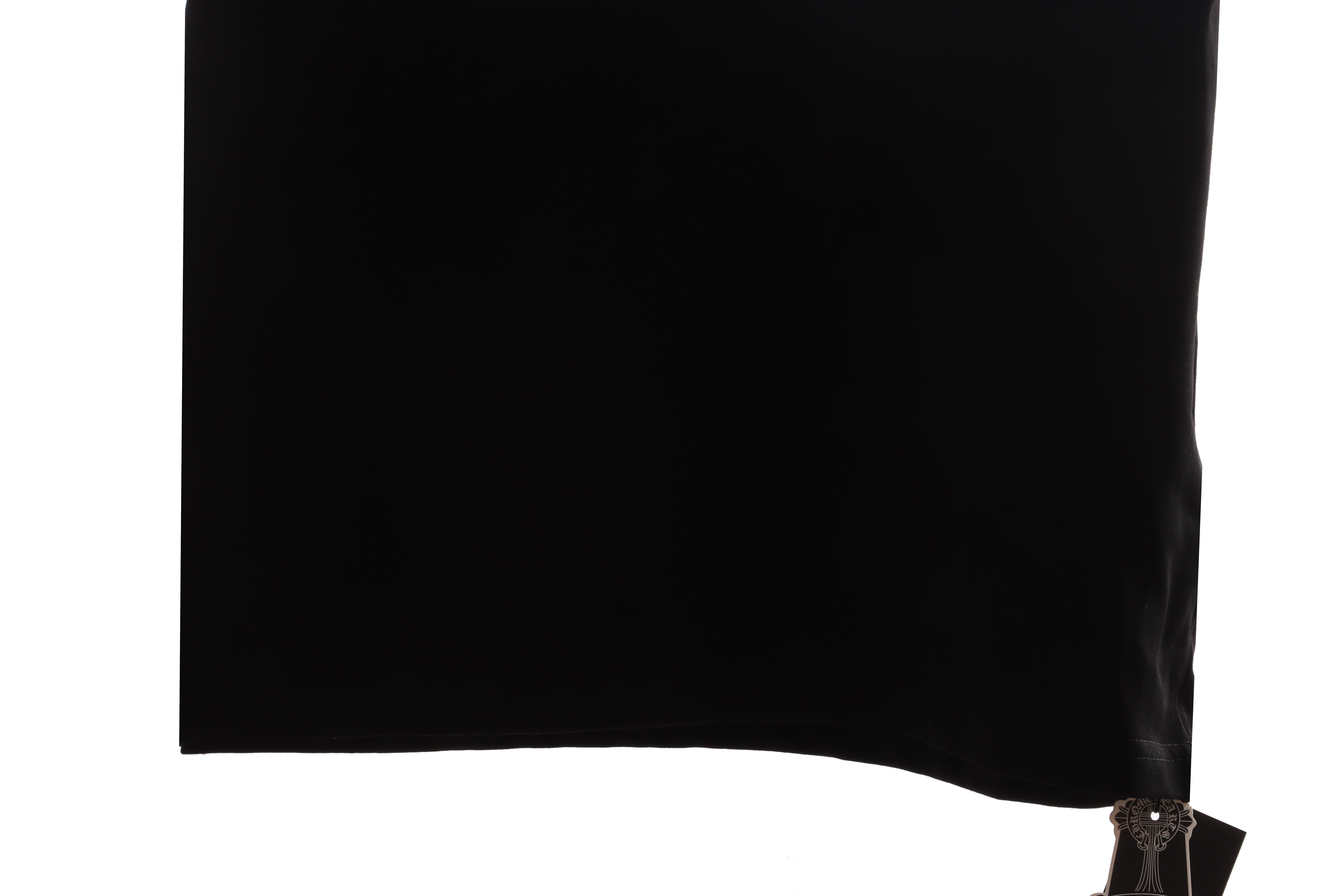 Chrome Hearts chest leather label cross silver short sleeve black