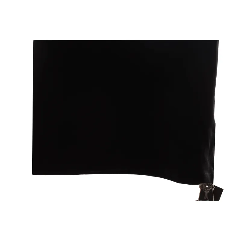 Chrome Hearts chest leather label cross silver short sleeve black