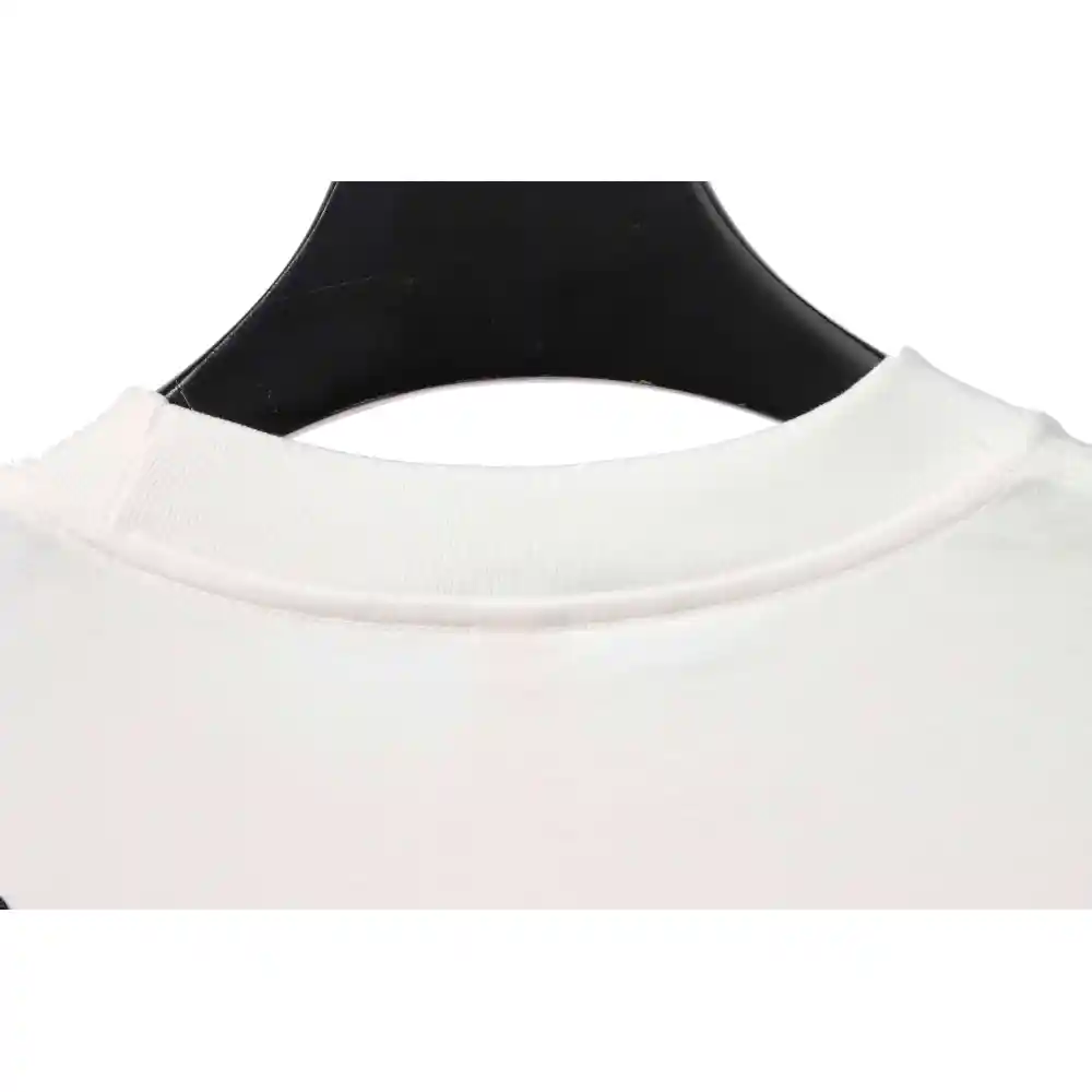 Chrome Hearts chest leather label cross silver short sleeve White